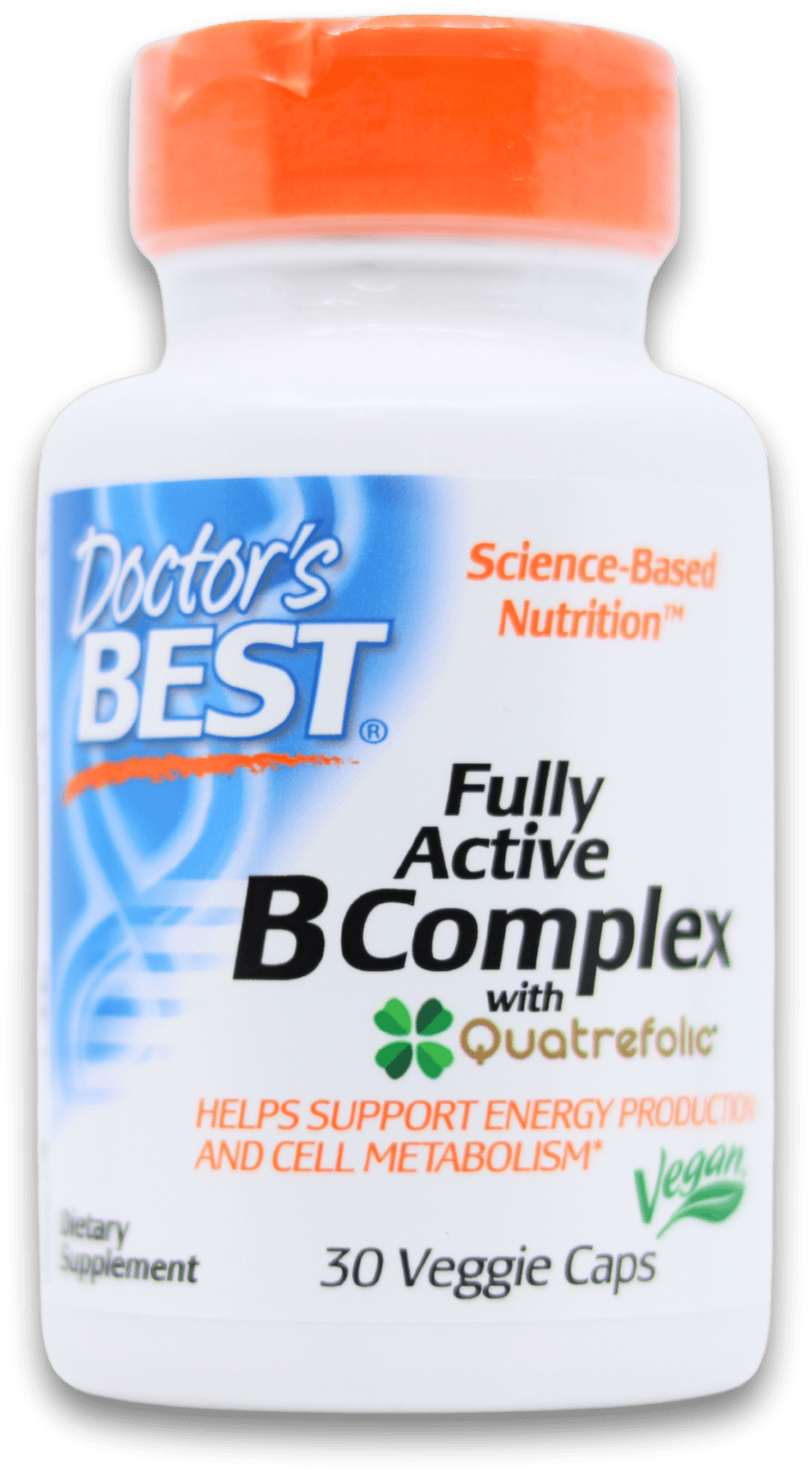 Doctor's Best Fully Active B-Complex with Quatrefolic 30 Veggie Caps