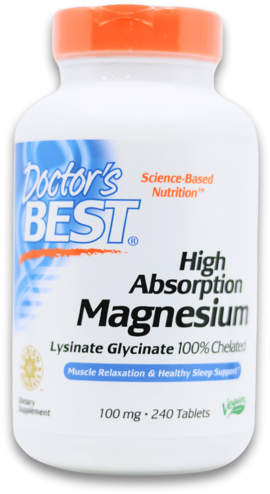 Doctor's Best High Absorption Magnesium 100mg 240 Tablets