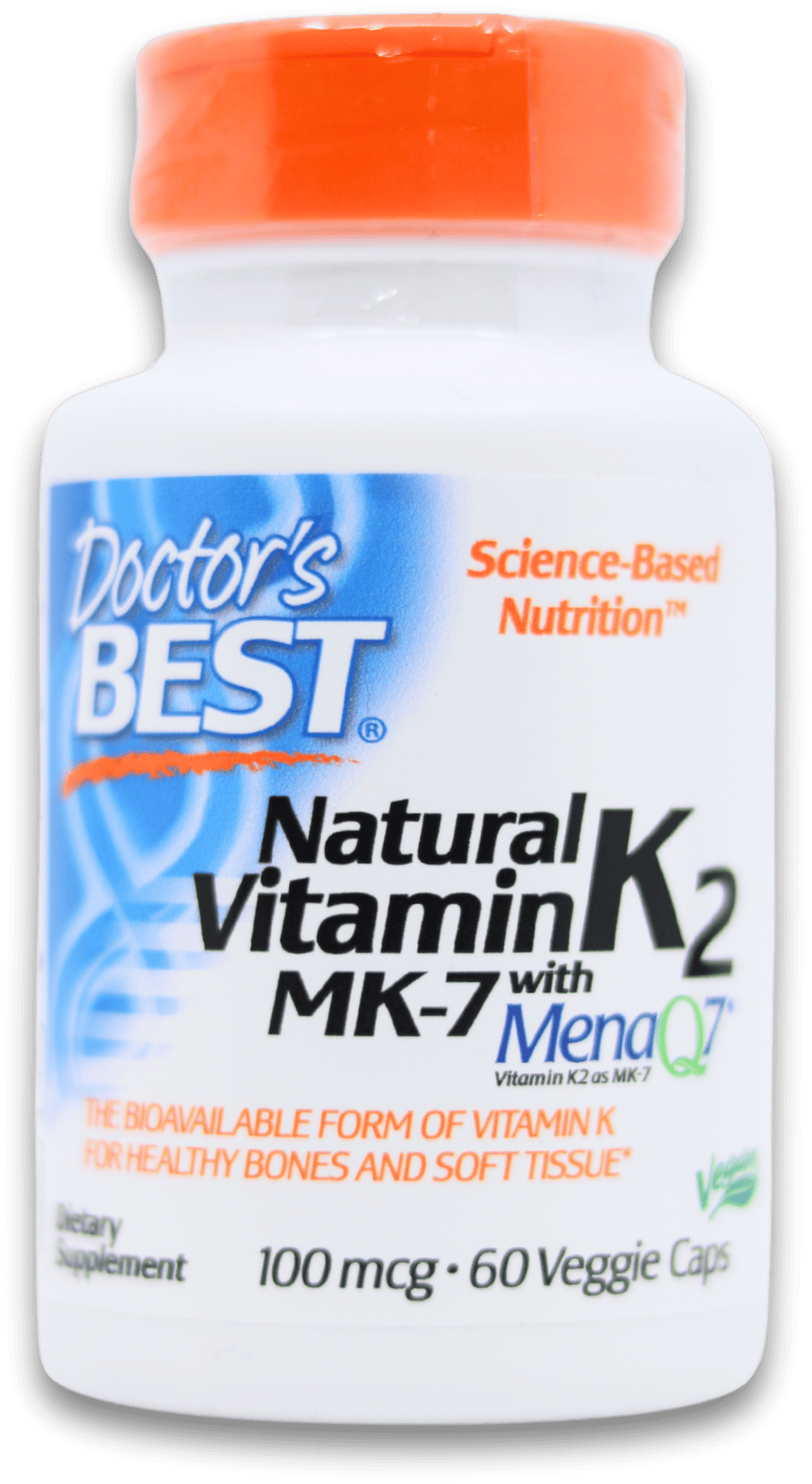 Doctor's Best Natural Vitamin K2 MK7 with MenaQ7 100mcg 60 Veggie Caps