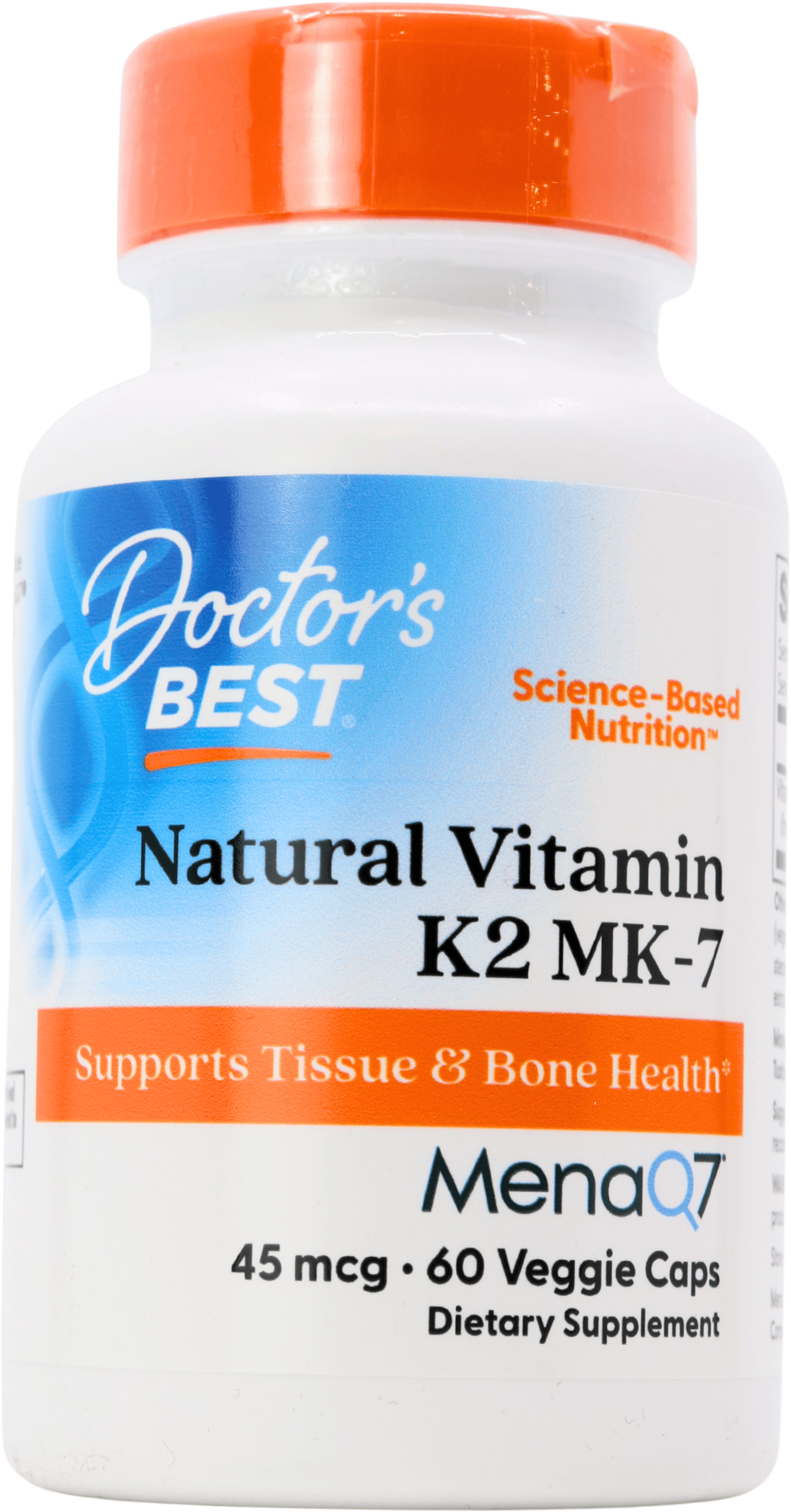 Doctor's Best Natural Vitamin K2 MK-7 with MenaQ7 100mcg 60 Veggie Caps