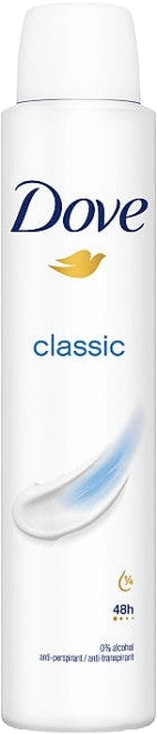 Dove Classic Antiperspirant Deodorant Aerosol 200ml