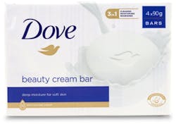 Dove Original 3-in-1 Beauty Cream Bar 4 x 90g Pack