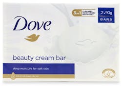 Dove Original 3-in-1 Beauty Cream Bar 90g x 2 Pack