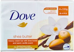 Dove Purely Pampering Shea Butter Beauty Soap Bar 100g 4 Pack