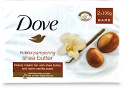 Dove Purely Pampering Shea Butter Beauty Cream Bar 100g 2 Pack