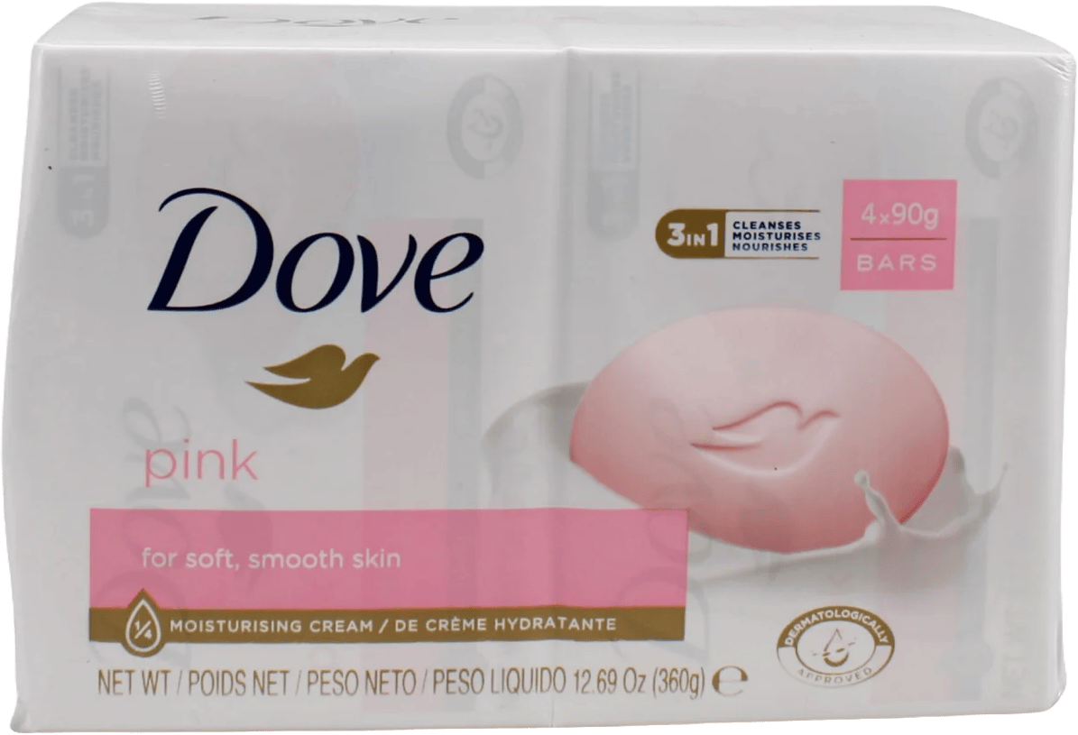 Dove Soap Pink 4x90g Bar