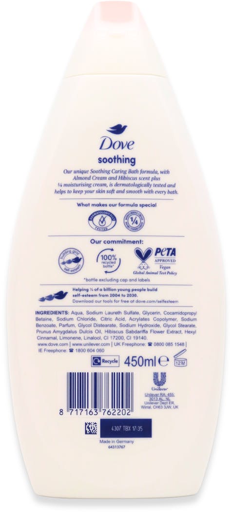 Dove Soothing Caring Bath Moisturising Cream 450ml - 2