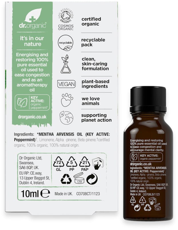 Dr. Organic Peppermint Essential Oil 10ml - 2