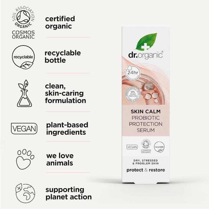 Dr. Organic Skin Calm Probiotic Protection Serum 30ml - 3
