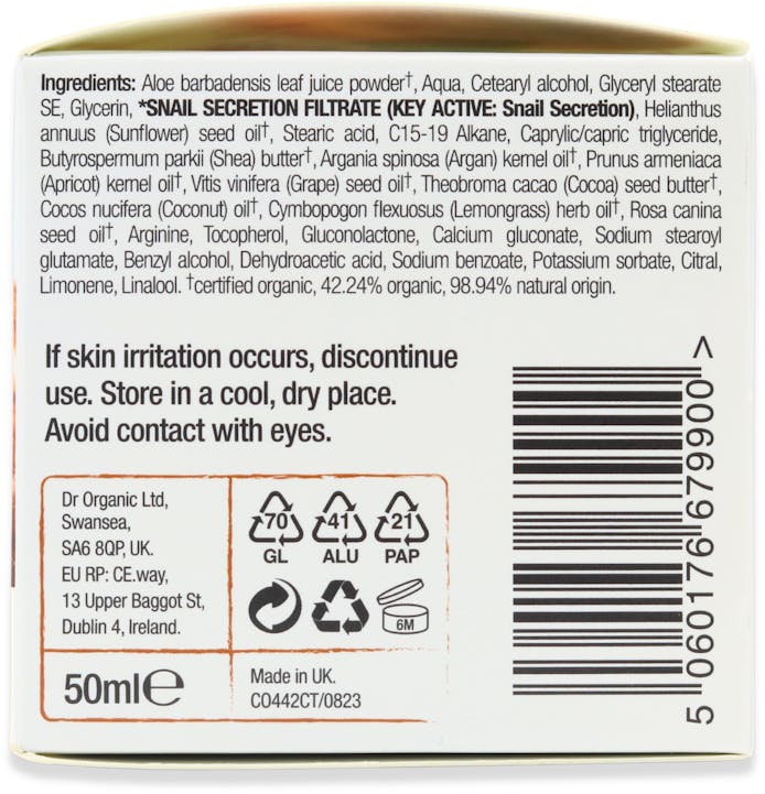Dr. Organic Snail Gel Cream 50ml - 3