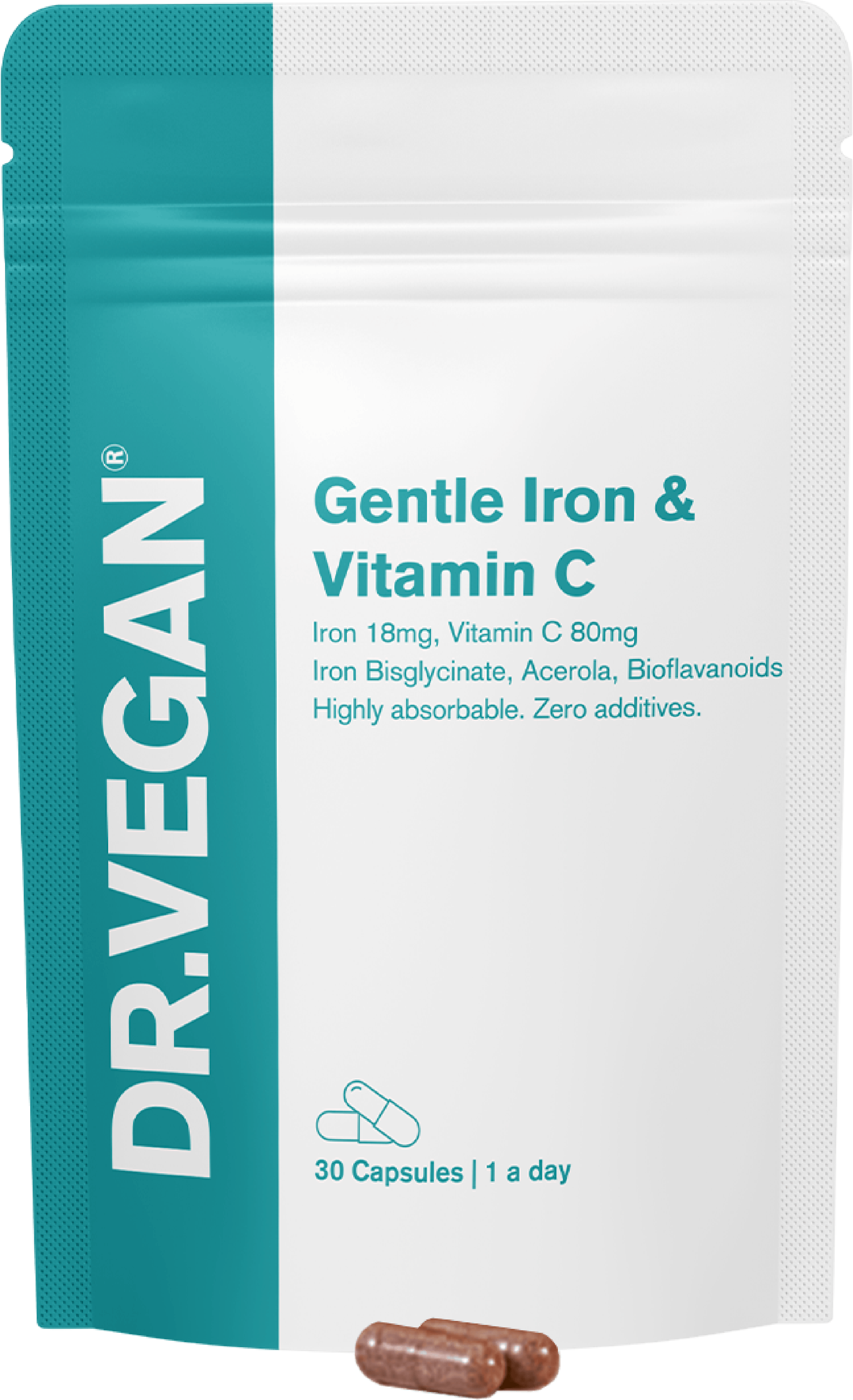 DR.VEGAN Gentle Iron & Vitamin C 30 Capsules
