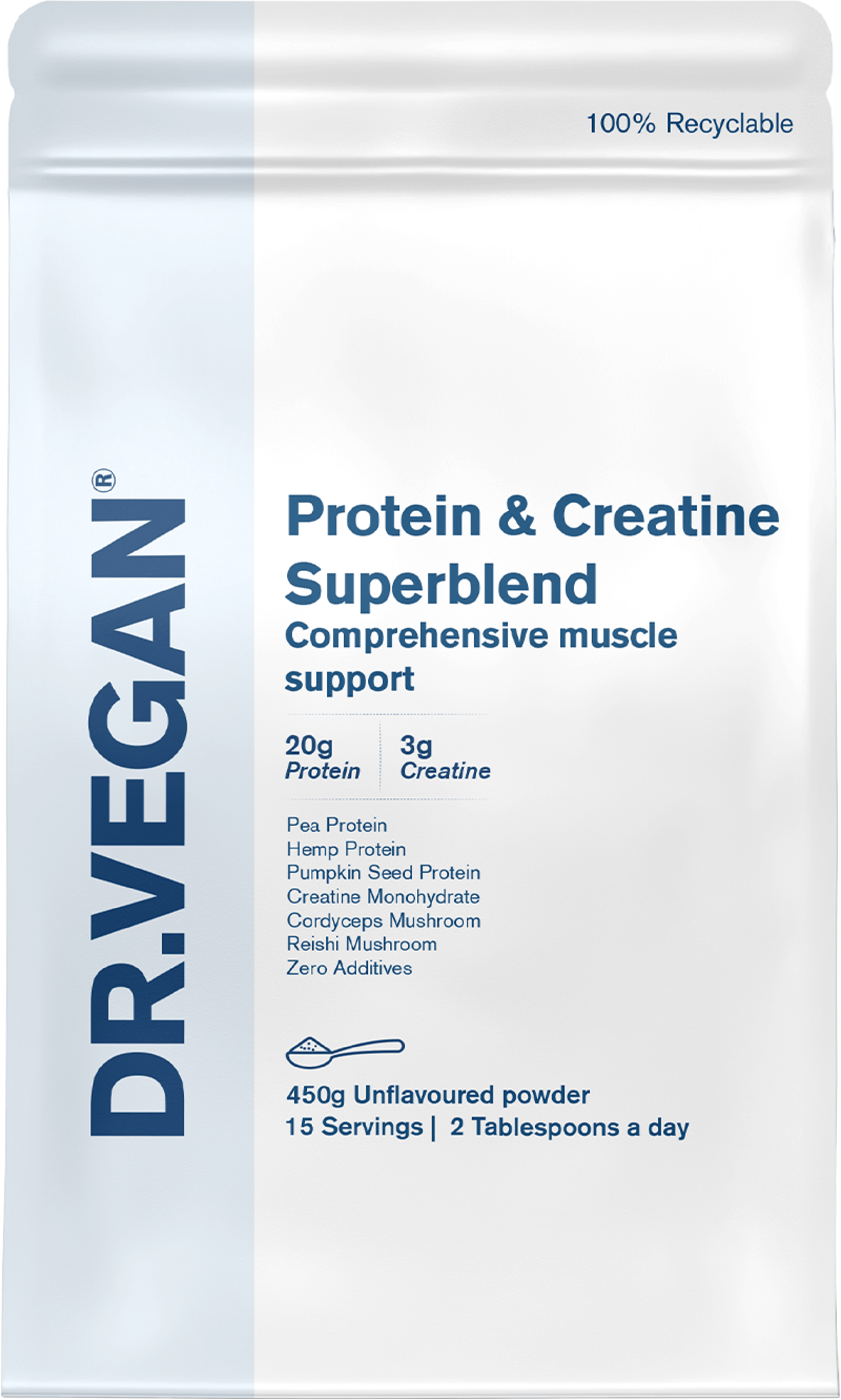 DR. VEGAN Protein & Creatine Superblend Unflavoured 450g