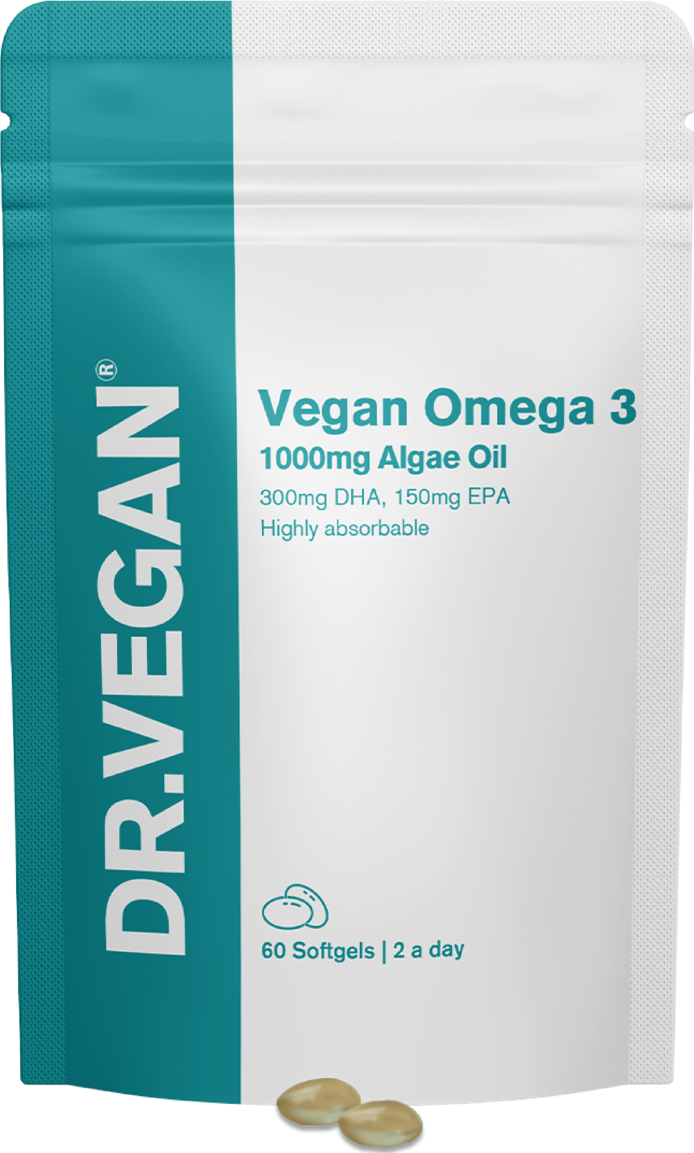 DR.VEGAN Vegan Omega 3 300mg DHA 150 EPA 60 Softgels