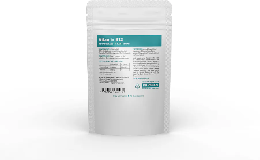 DR.VEGAN Vitamin B12 2000ug 30 Capsules - 2