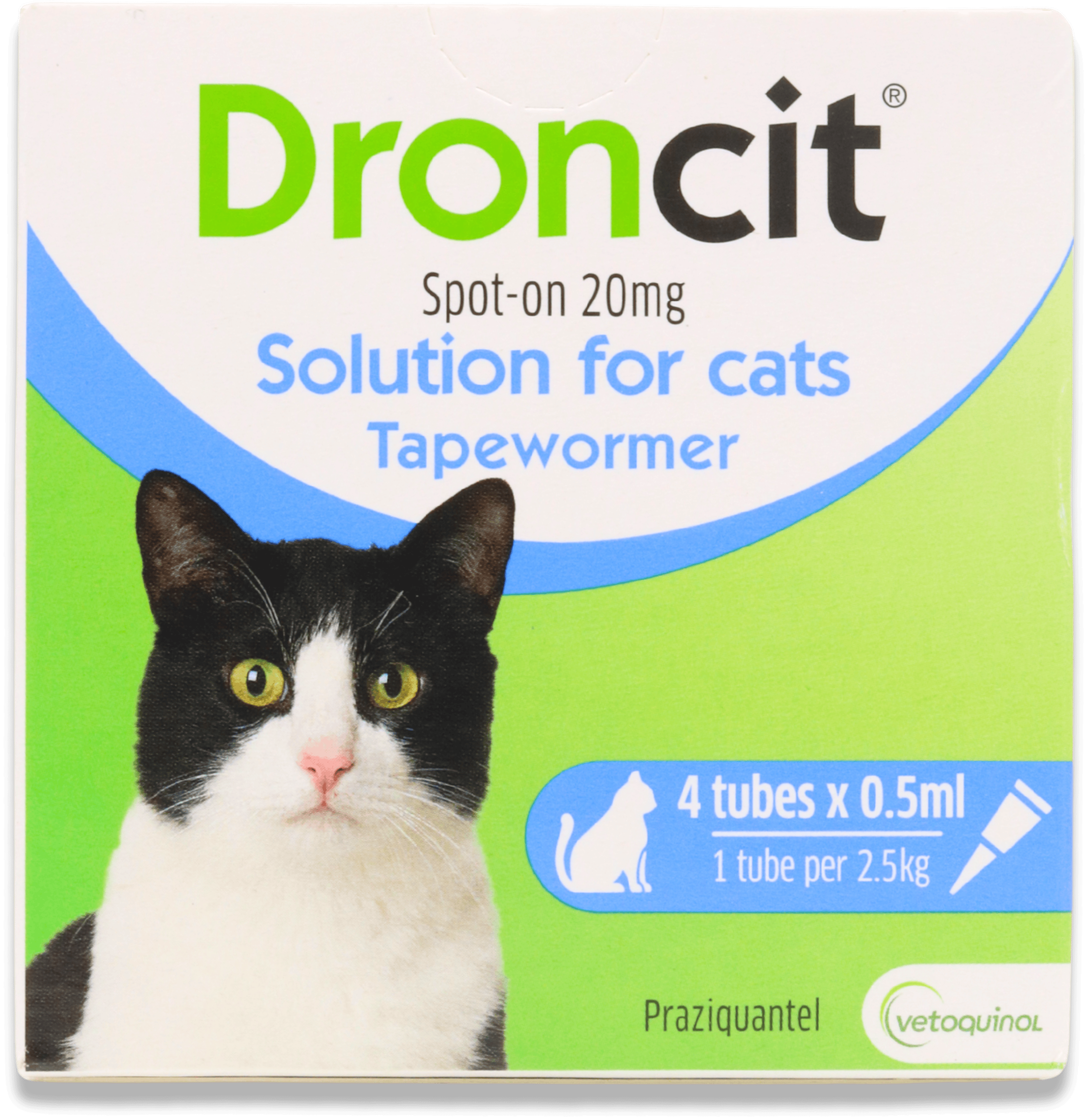 Droncit Spot on 0.5ml for Cats 4 Pack