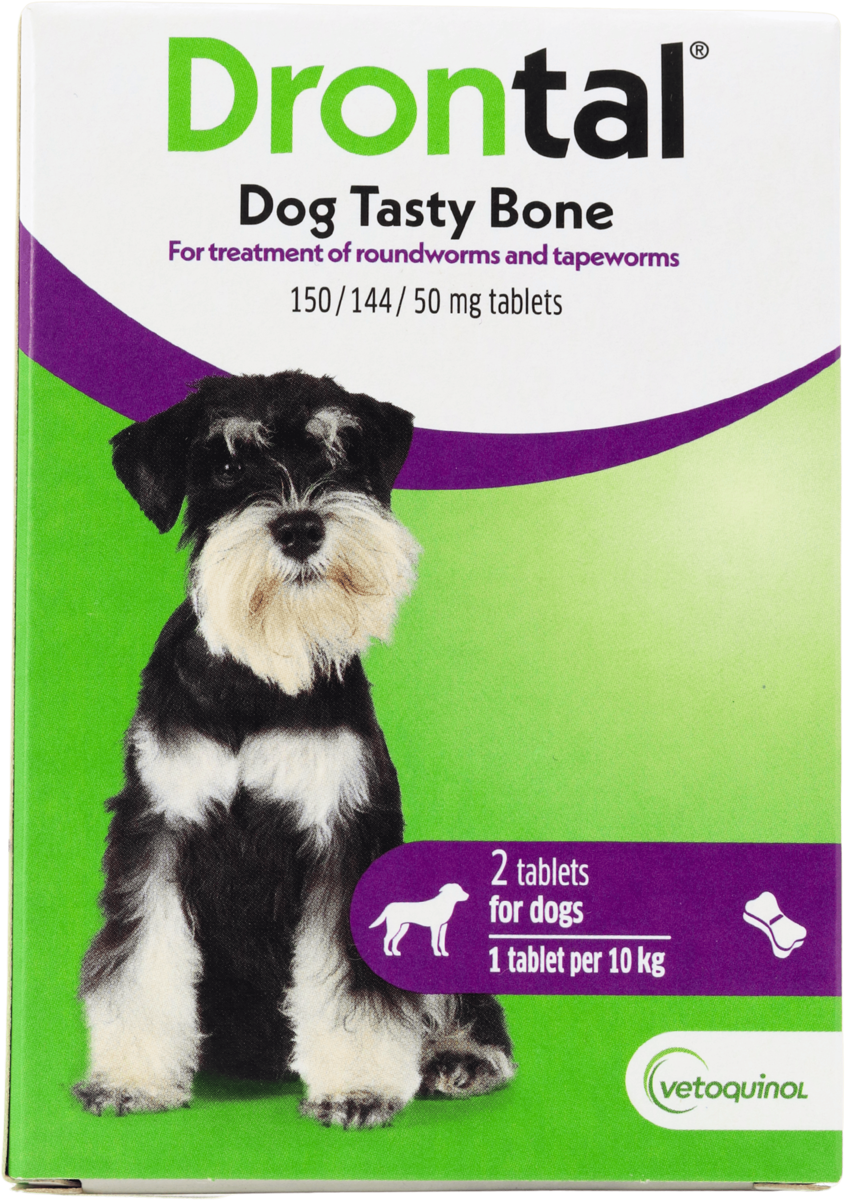 Drontal Dog Tasty Bone 2 Tablets