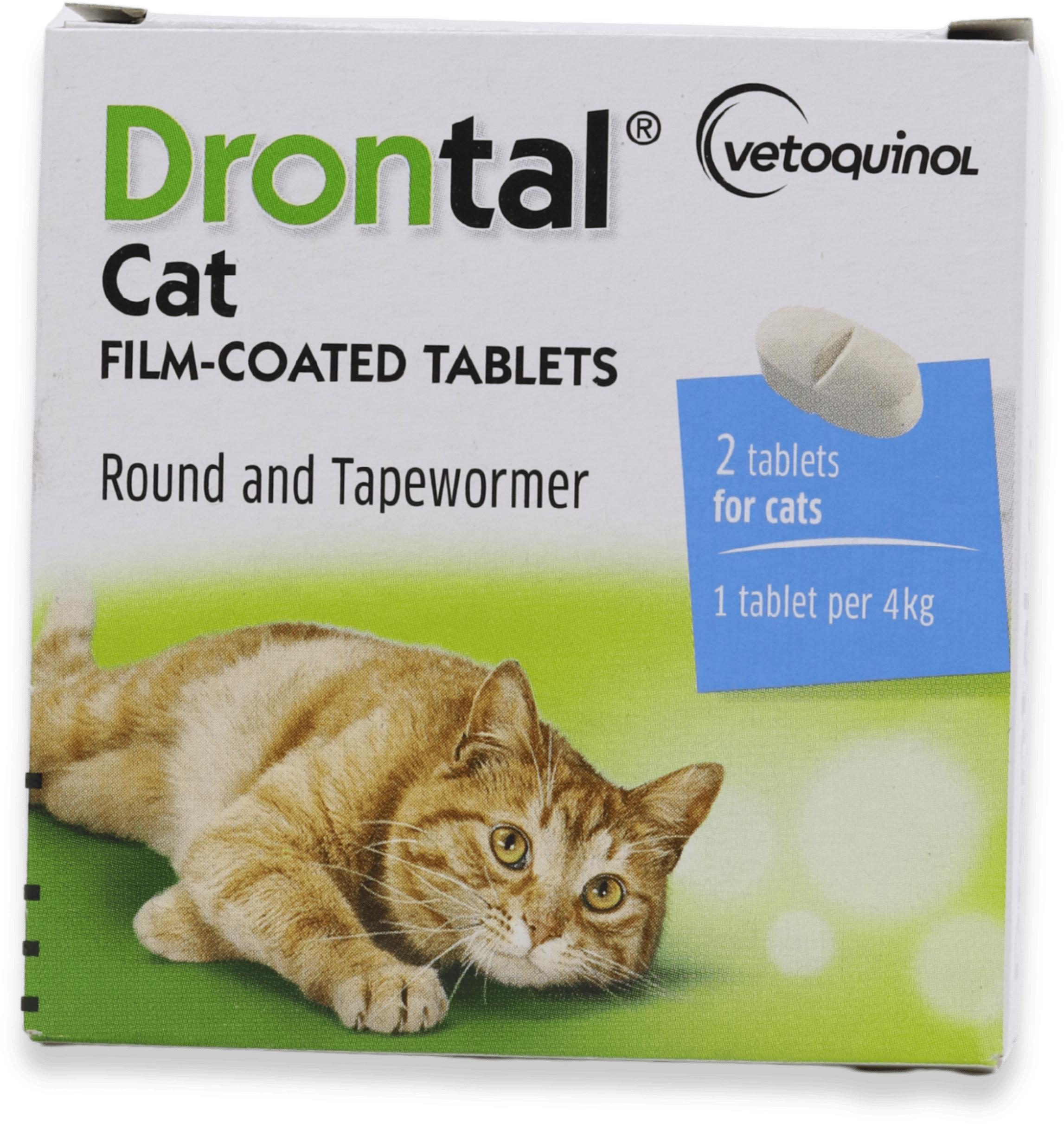 Drontal Film-Coated Tablets for Cats 2 Pack