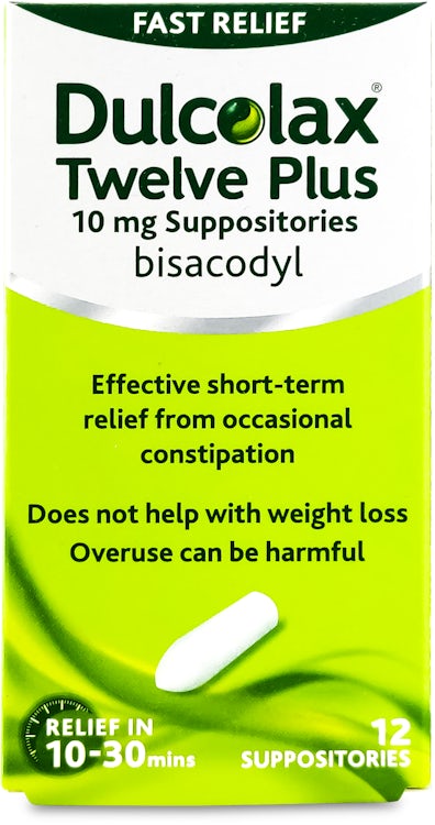 Bisacodyl Suppositories B.P 10mg (Pk Tx12)