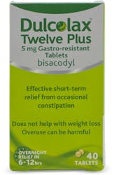 Dulcolax Twelve Plus Bisacodyl Gastro-Resistant Tablets 5mg 40 Tablets