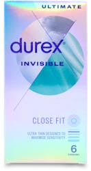 Durex Invisible Ultra Thin Close Fit Condoms 6 Pack