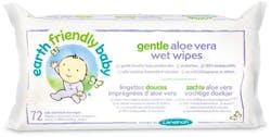 Earth Friendly Baby Gentle Aloe Vera Wet Wipes 72 Pack