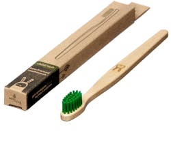 ecoLiving Kids 100% Plant Based Beech Wood Toothbrush FSC 100% Green
