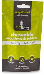 ecoLiving Mouthwash Tablets Chewable Fluoride 125 Tablets