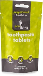 ecoLiving Toothpaste Tablets Mint Fluoride Free 125 Tablets
