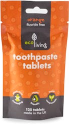 ecoLiving Toothpaste Tablets Orange Fluoride Free 125 Tablets