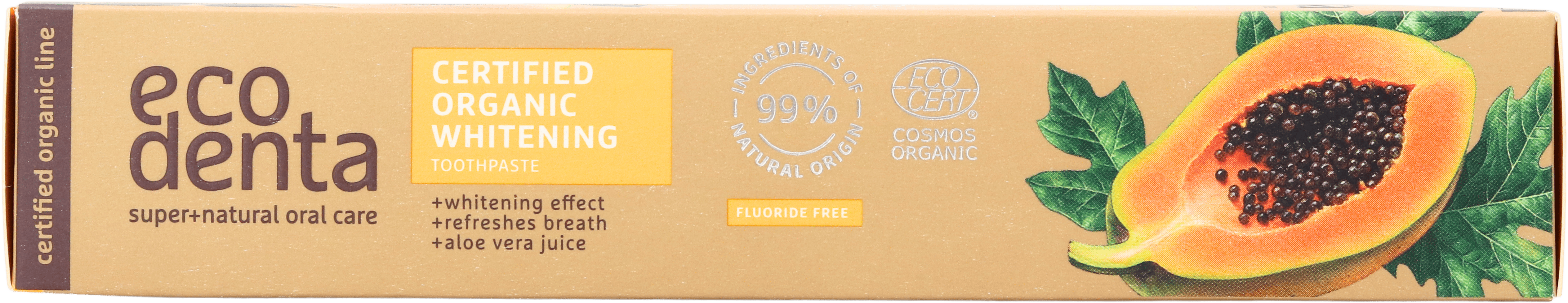 Ecodenta Organic Whitening Fluoride Free Toothpaste with Papaya 75ml