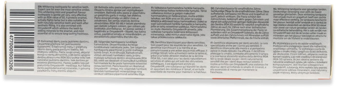 Ecodenta Sensitive Whitening Toothpaste with Omyadent 100ml - 4