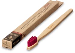 ecoLiving 100% Plant Based Beech Wood Toothbrush FSC 100% Red