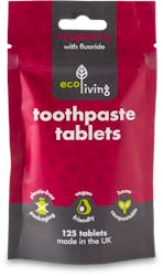 ecoLiving Toothpaste Tablets Raspberry Fluoride 125 Tablets