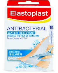 Elastoplast Antibacterial Water Resistant 6x10cm 10 Pieces