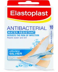 Elastoplast Antibacterial Water Resistant 6x10cm 10 Pieces