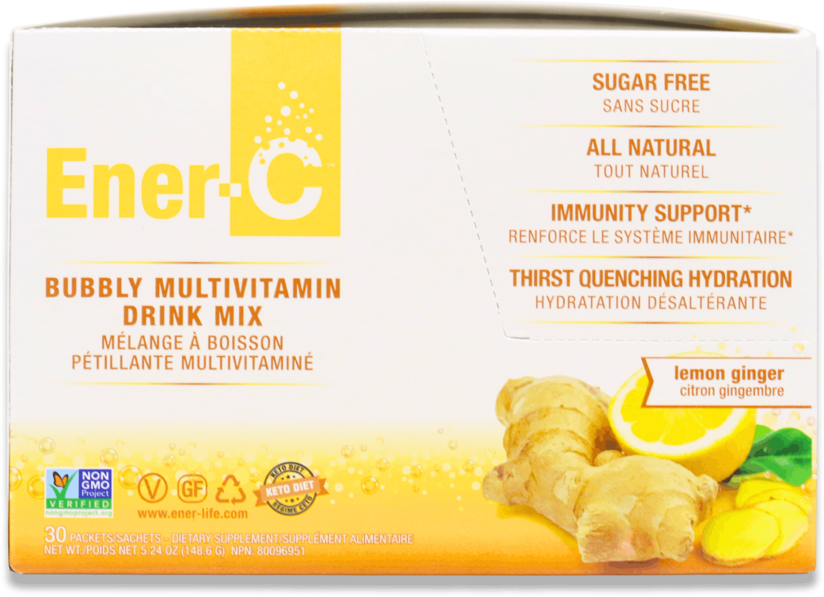 Ener-C Lemon & Ginger Sugar Free 30 Sachet