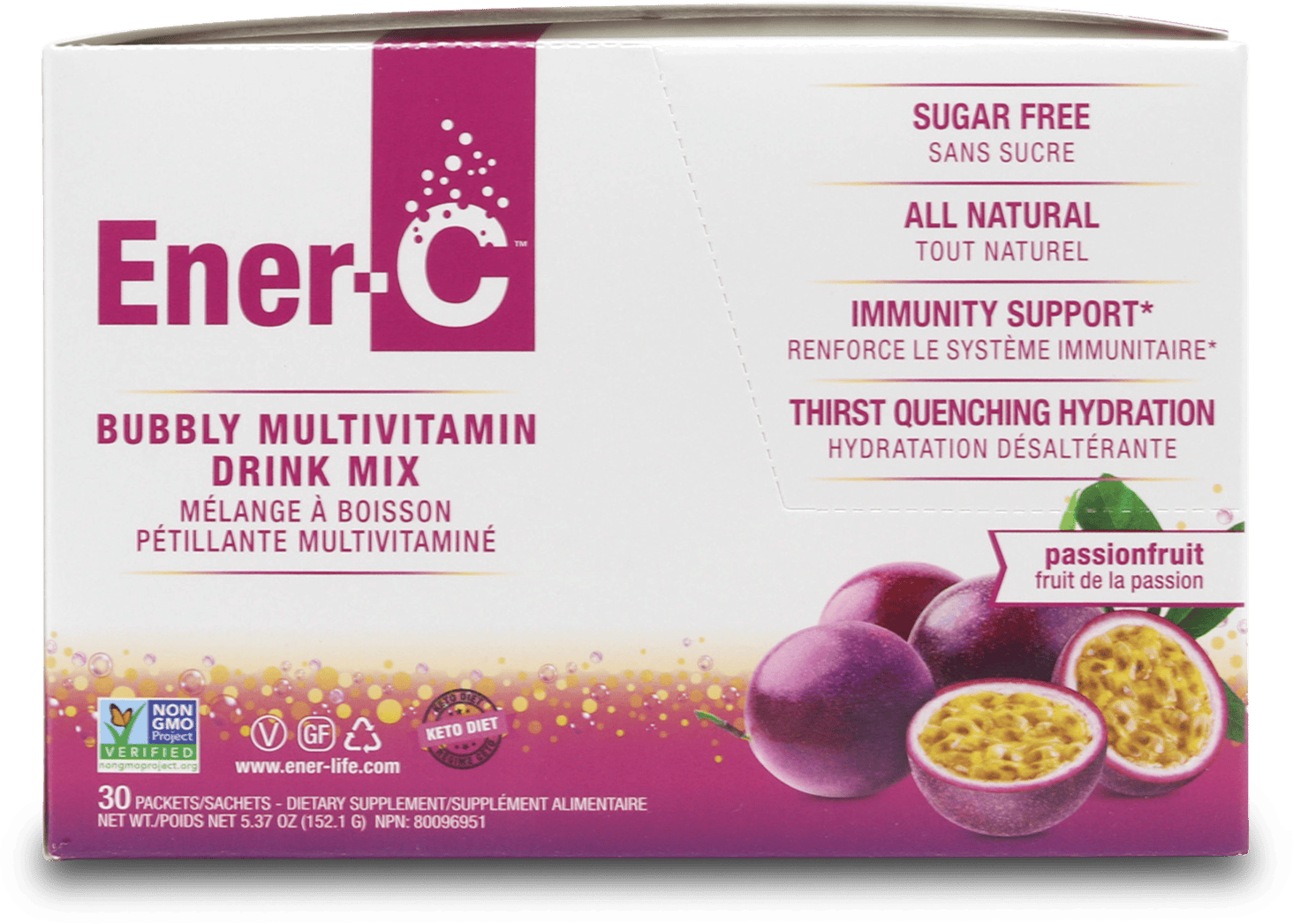 Ener-C Passionfruit Sugar Free 30 Sachets