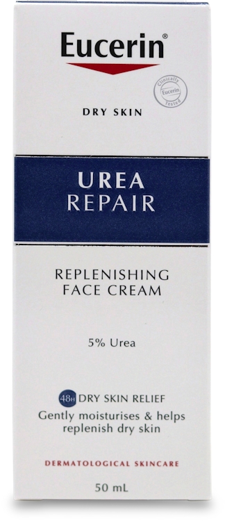 Photos - Cream / Lotion Eucerin Dry Skin Replenishing Face Cream 5 Urea 50ml 