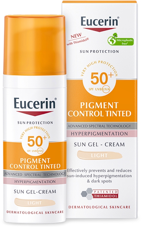 Photos - Sun Skin Care Eucerin Pigment Control Tinted Light SPF50 