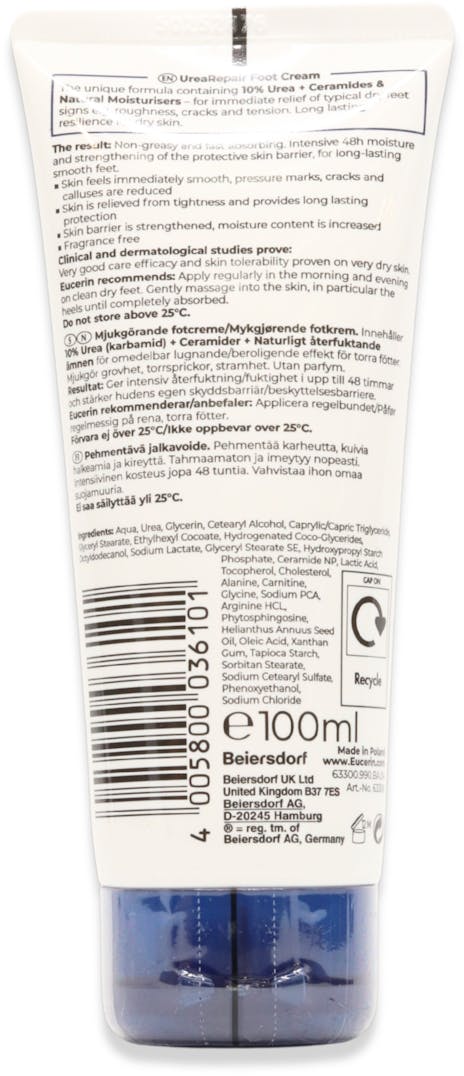 Eucerin UreaRepair 10% Urea Foot Cream 100ml - 2