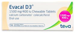 Evacal D3 1500mg Chewable 56 Tablets