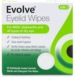 Evolve Eyelid Wipes 20 Sachets