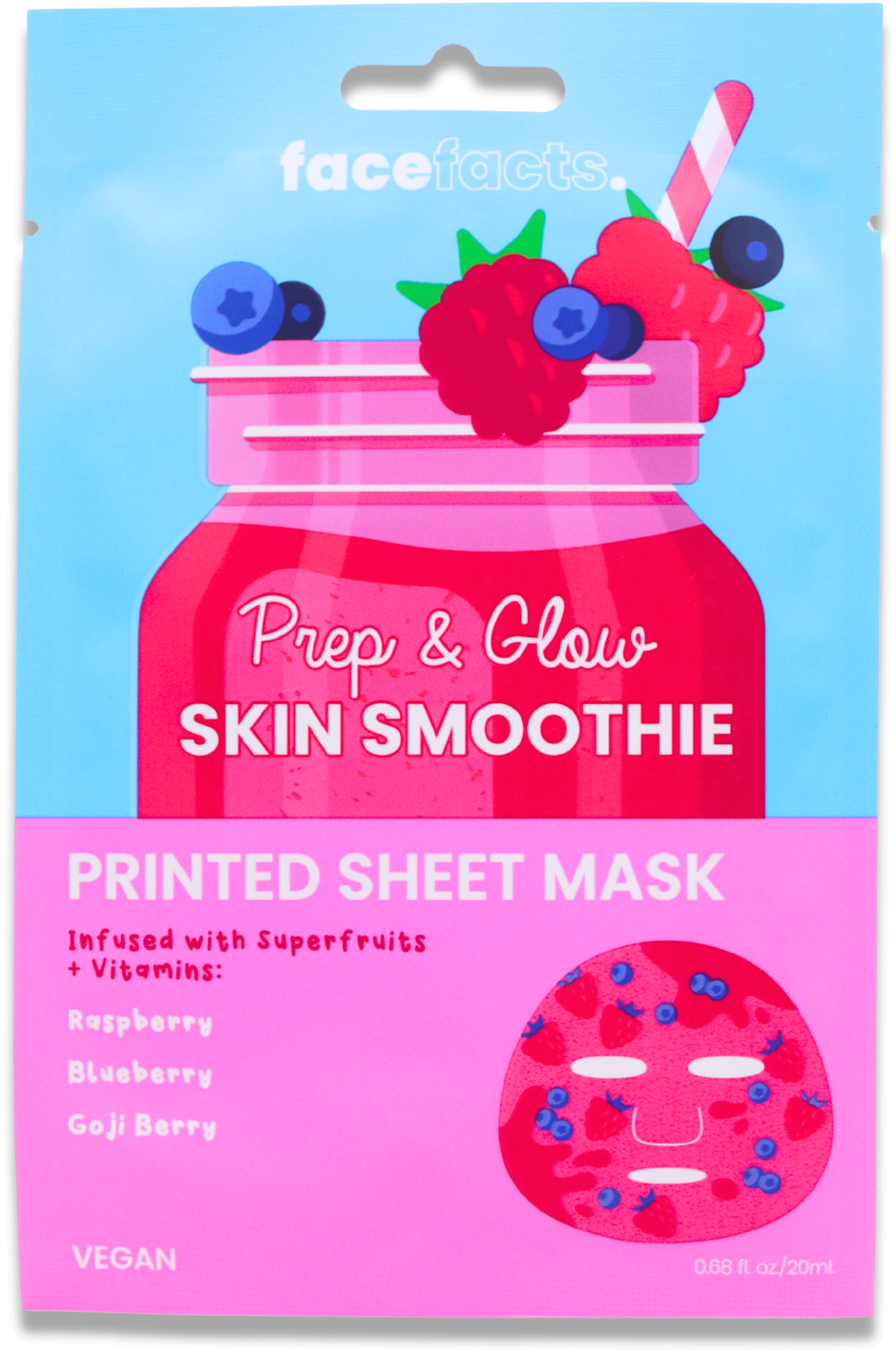 Face Facts Prep & Glow Skin Smoothie Printed Sheet Mask
