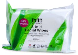 Faith in Nature 3-In-1 Wipes 25 Pack