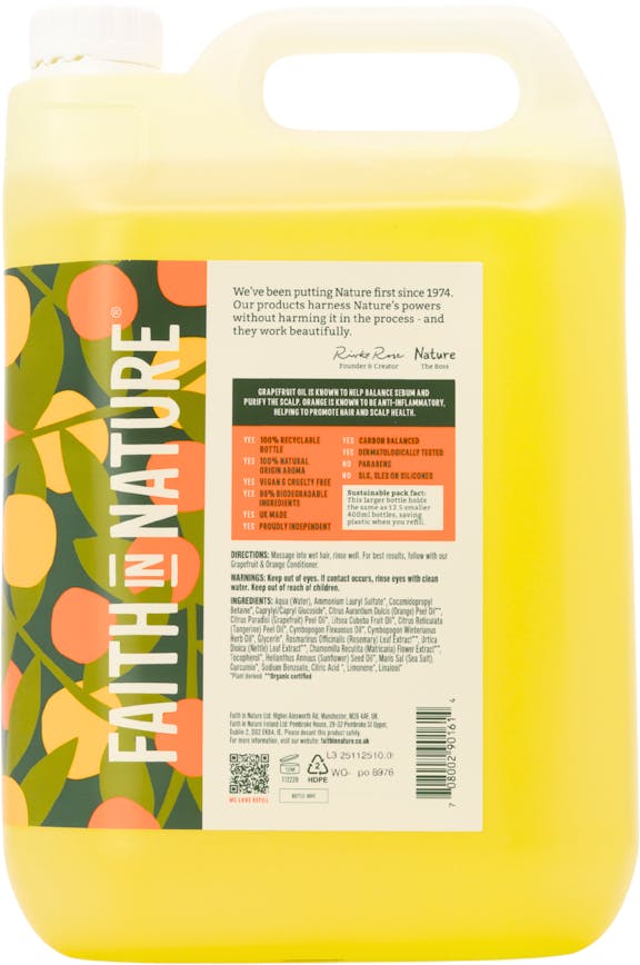 Faith in Nature Purifying Shampoo Grapefruit & Orange 5L - 2