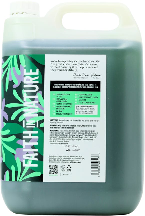 Faith in Nature Stimulating Rosemary Shampoo 5L - 2