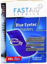 Fast Aid Plasters Blue Eyetec 40 Pack