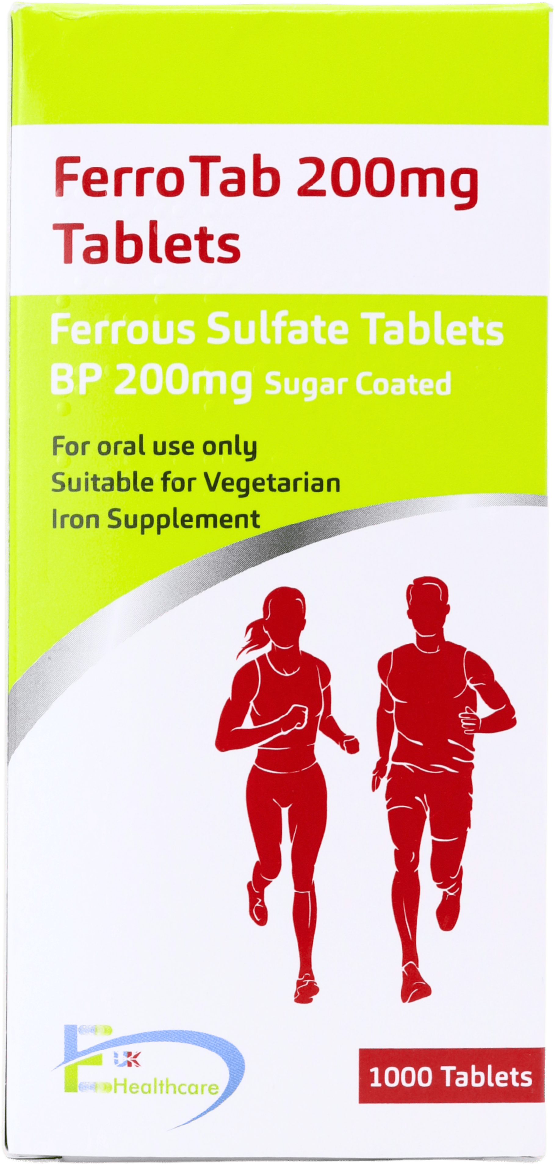 FerroTab Ferrous Sulfate 200mg 1000 Tablets