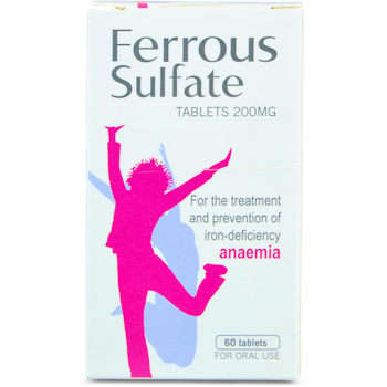 Buy Ferrous Sulfate 200mg 60 Tablets Medino