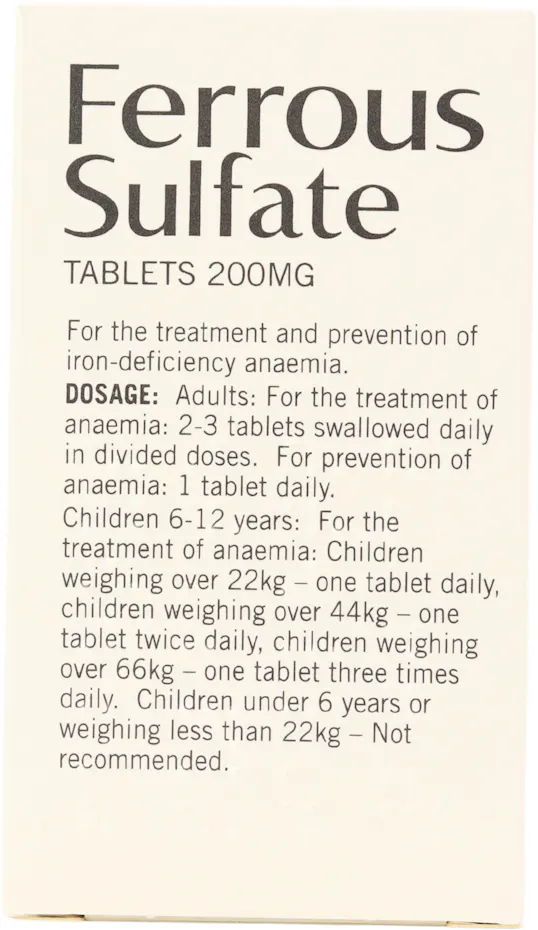 Ferrous Sulfate 200mg 60 Tablets - 2